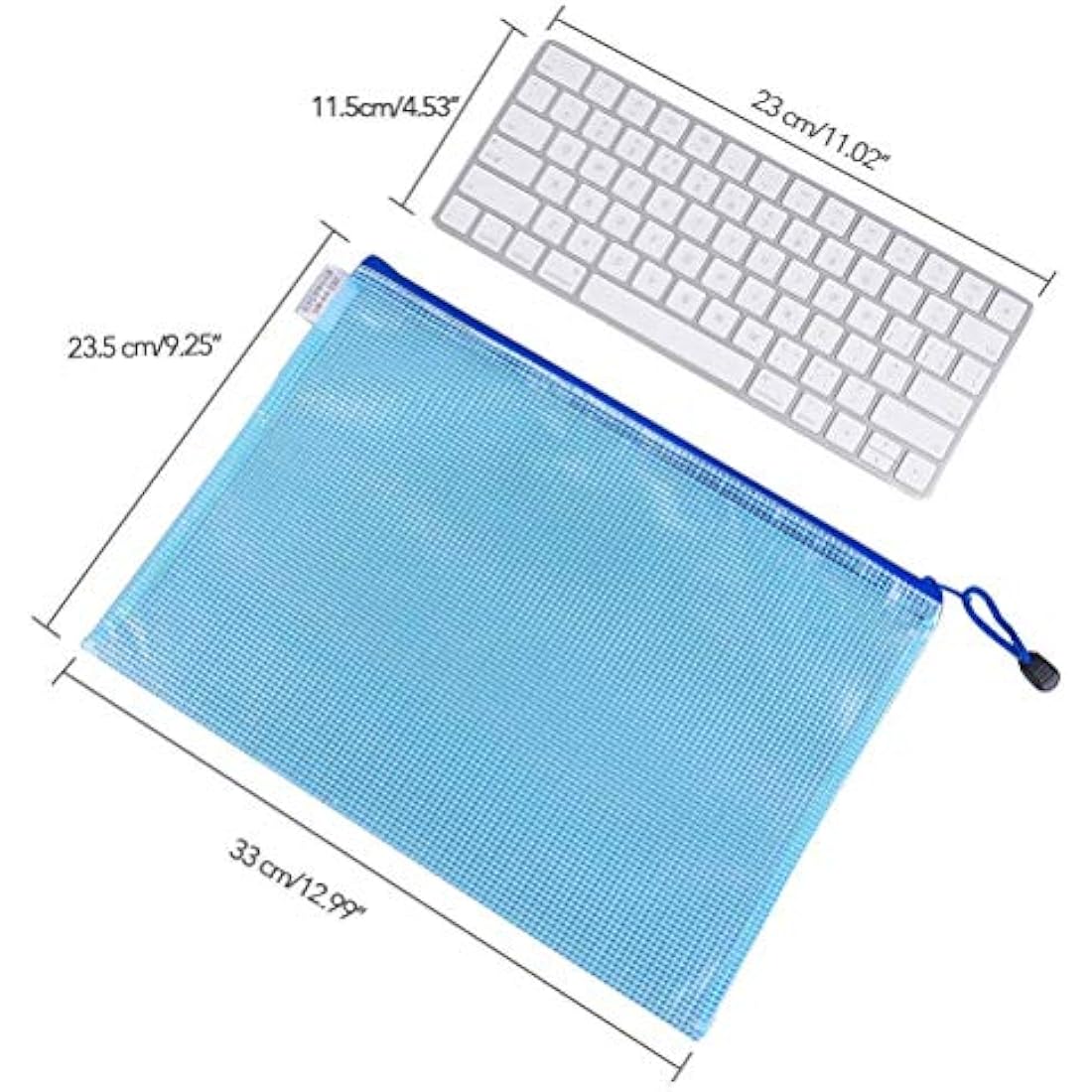 Vicloon Plastic Wallets A4, 10 Pcs A4 Zip Lock Bags Document Wallet Document Folders Plastic Pockets with Zipper for School Office Homework Travel Storage Bags