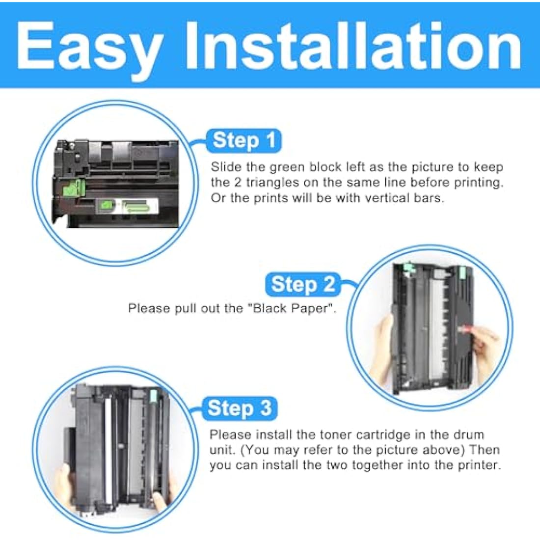 LCL Compatible Toner Cartridge TN2420 TN-2420 TN2410 TN-2410 3000 pages Drum DR-2400 DR2400 (2 Black 1 Drum) Replacement for Brother HL-L2375DW DCP-L2550DW MFC-L2715DW HL-L2350DW HL-L2310D HL-L2357DW