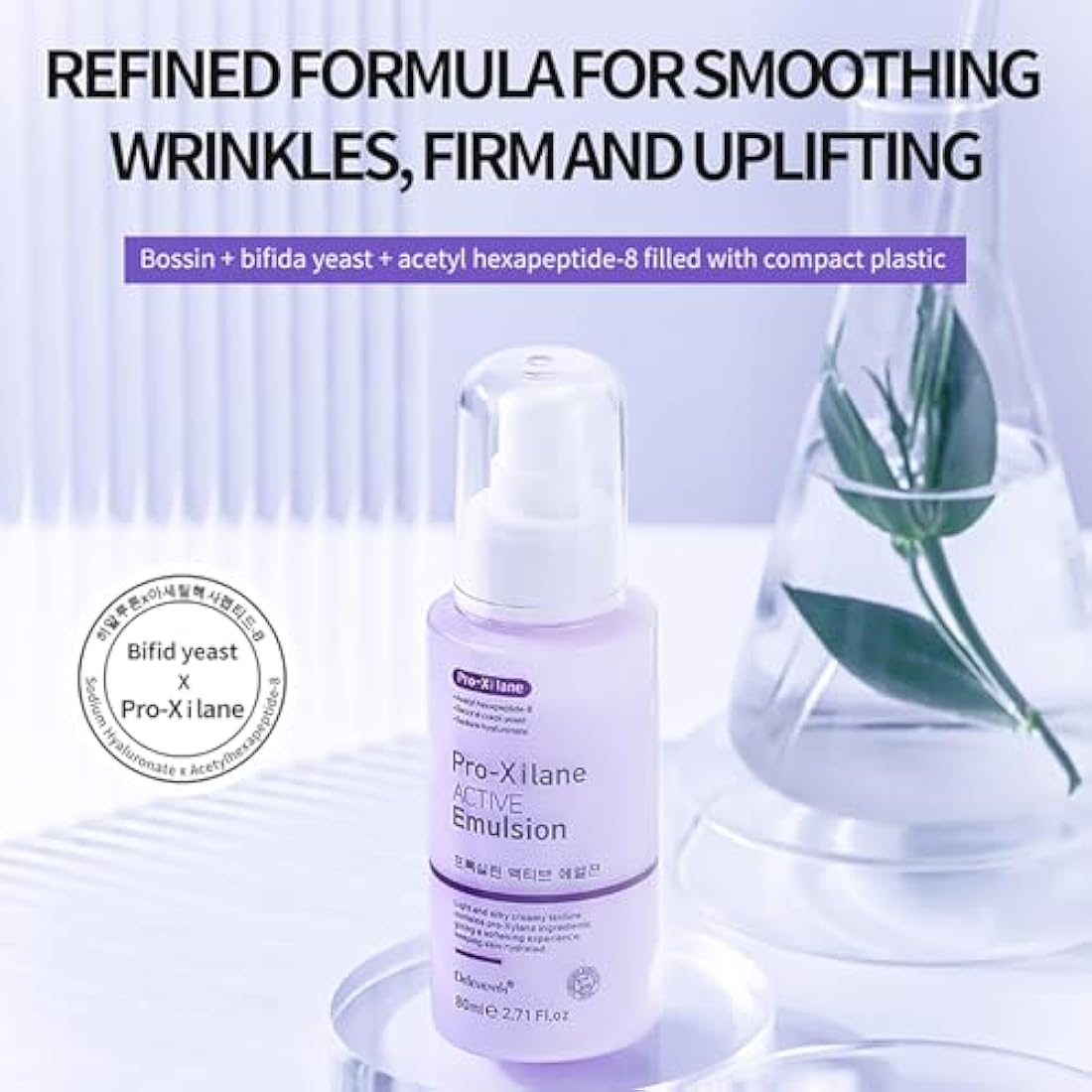 DEleventh Korean Brand Pro-Xilane Active Emulsion 80ml / Anti-Wrinkle, Moisturizing, Anti-Aging, Tighten and Delicate Skin, Improve Darkening, Repair Damaged Cells, and Block UV Rays
