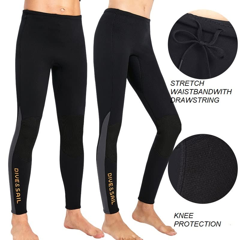 EUPTE 3mm Diving Wetsuit Pants Swimming Pants Leggings for Women Men (S, Women)