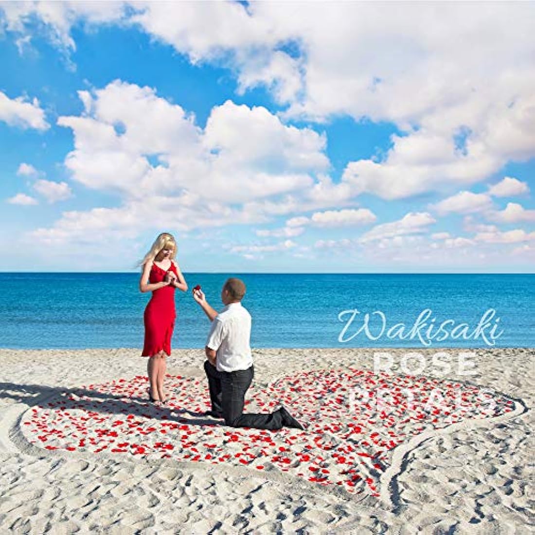 WAKISAKI (Deodorized, Separated and Ready-to-use) Artificial Fake Rose Petals for Romantic Night, Wedding, Proposal, Event, Party, Decoration, in Bulk (1000 CT, Dark Red)