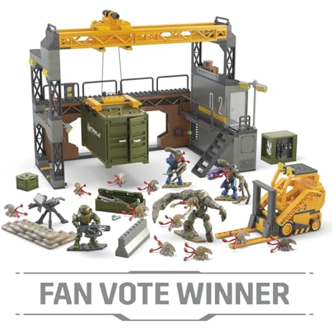 MEGA Halo Infinite Building Toys Set, Floodgate Firefight with 634 Pieces, 4 Micro Action Figures, Poseable Articulation, Accessories, Kids or Adult, HNC59