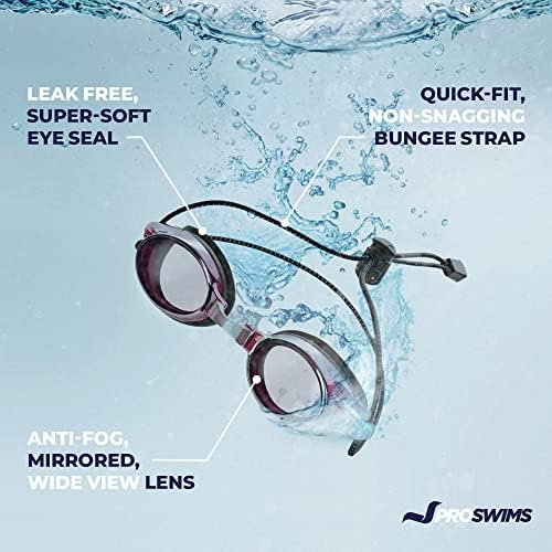 Proswims Swim Goggles - Adult Swimming Goggles Anti Fog with Case, No Leak for Adult Women Men
