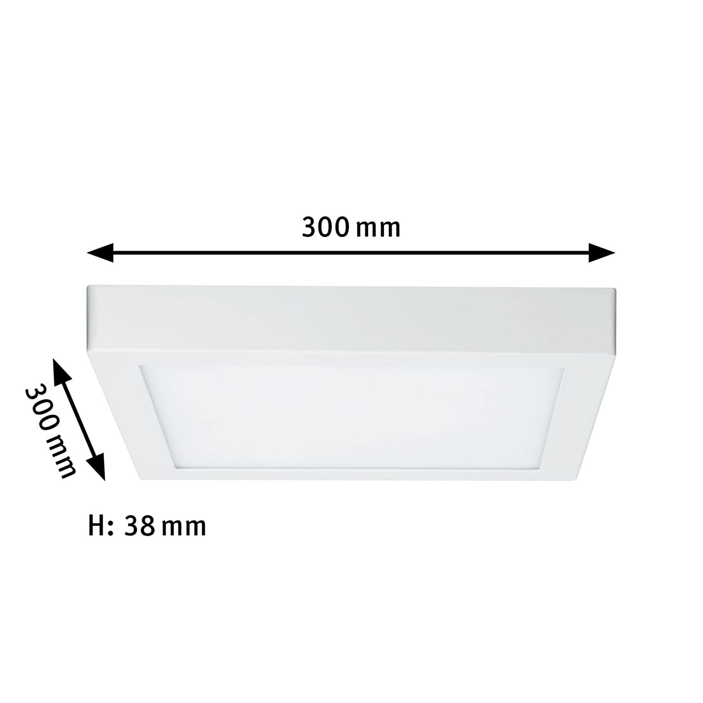 WallCeiling Lunar LED Panel 300x300mm 18W 230V White matt Aluminium