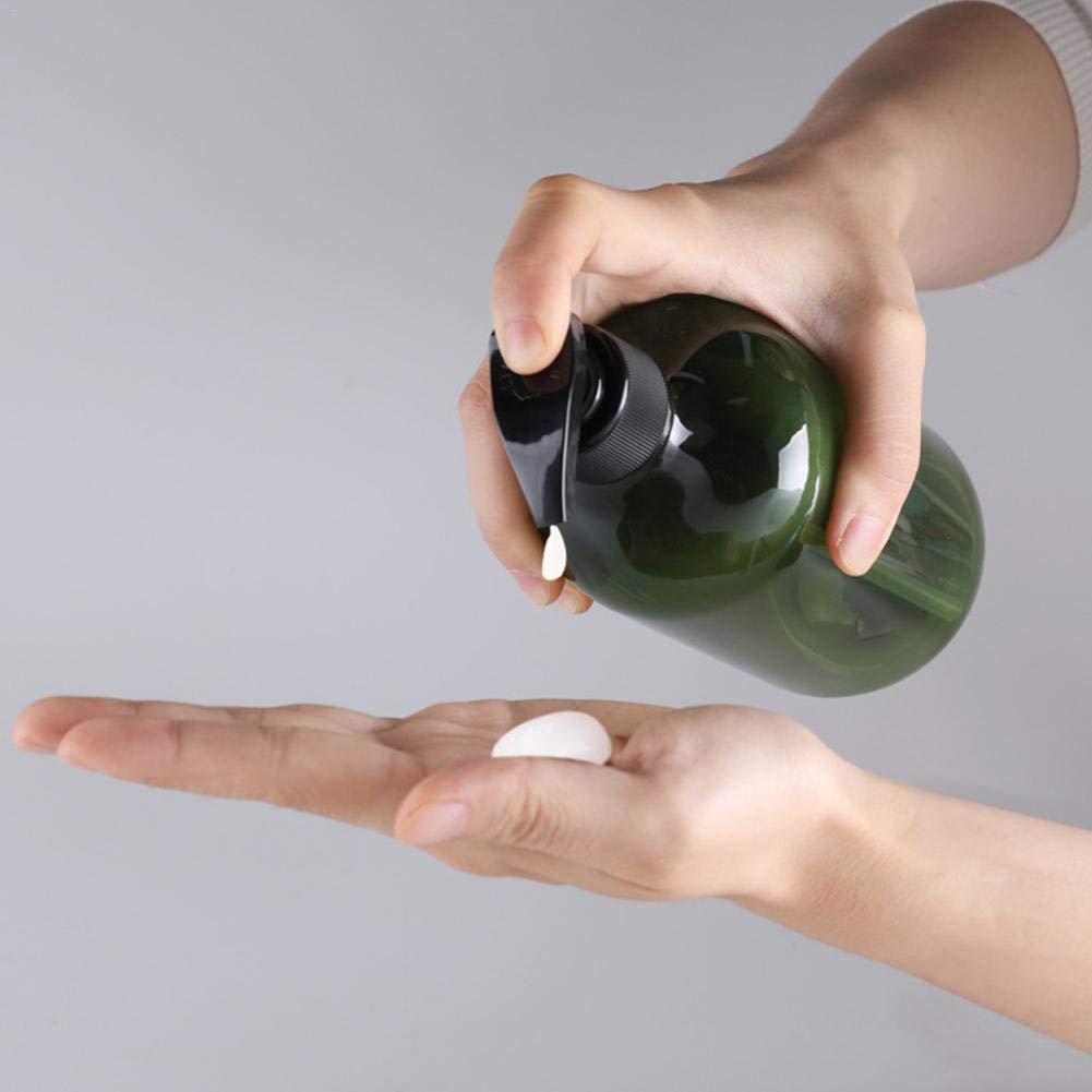 TOPINCN Plastic Bottles with Pump Dispenser, 16.9oz/500ml Pump Bottles Refillable Containers for Shampoo Lotion Conditioner Liquid Soap