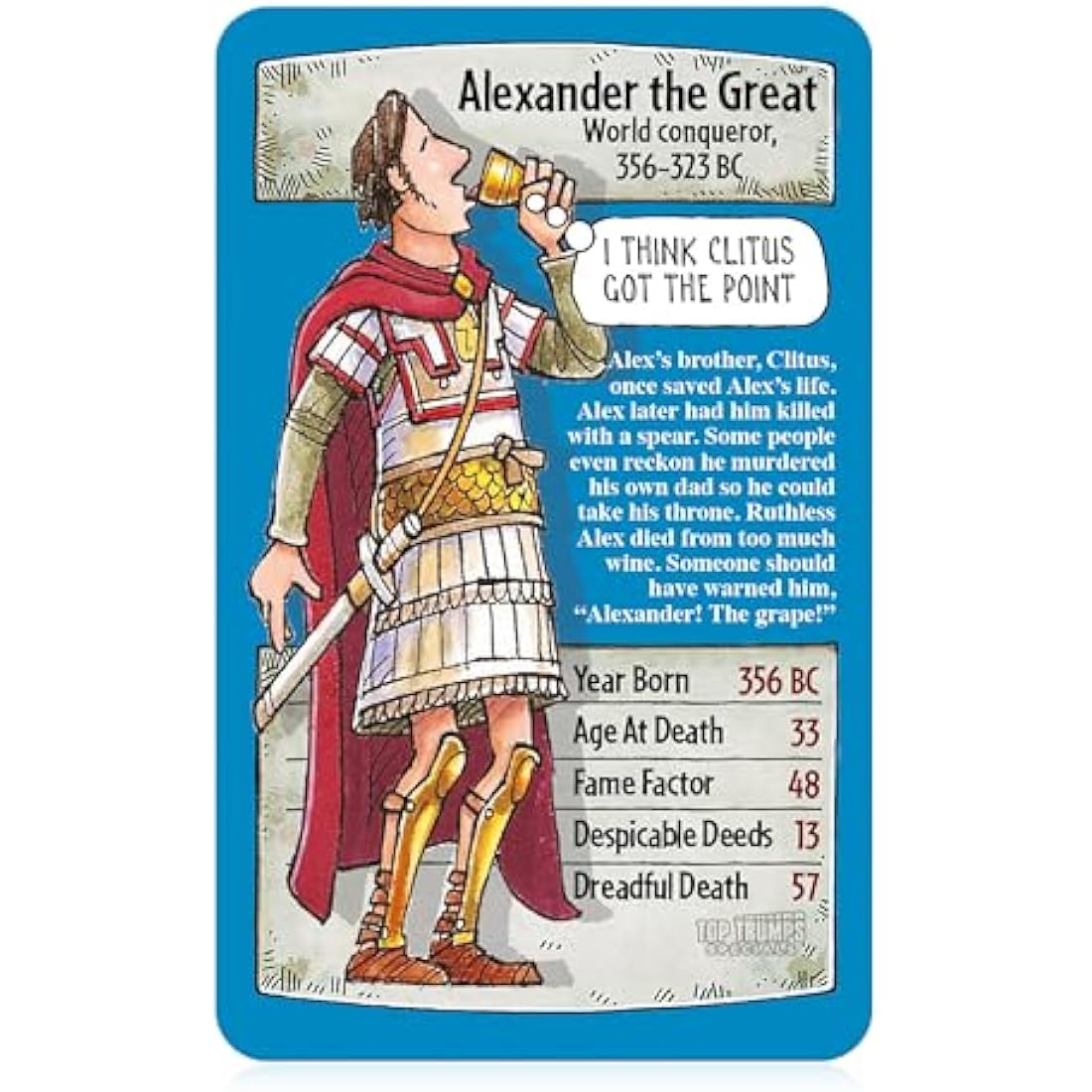Top Trumps Horrible Histories Specials Card Game, play with history’s most despicable from King Henry VIII, Cleopatra VII and Alexander the Great, gift and toy for boys and girls Aged 6 plus