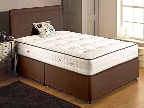 Somnior Beds Velvet Divan Base, Fabric, Black