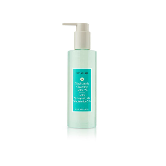 Naturium Niacinamide Cleansing Gel?e 3% Plus Hyaluronic Acid & Vitamin C, Gentle & Smoothing Face Wash | 7.1 FL OZ / 210 ML
