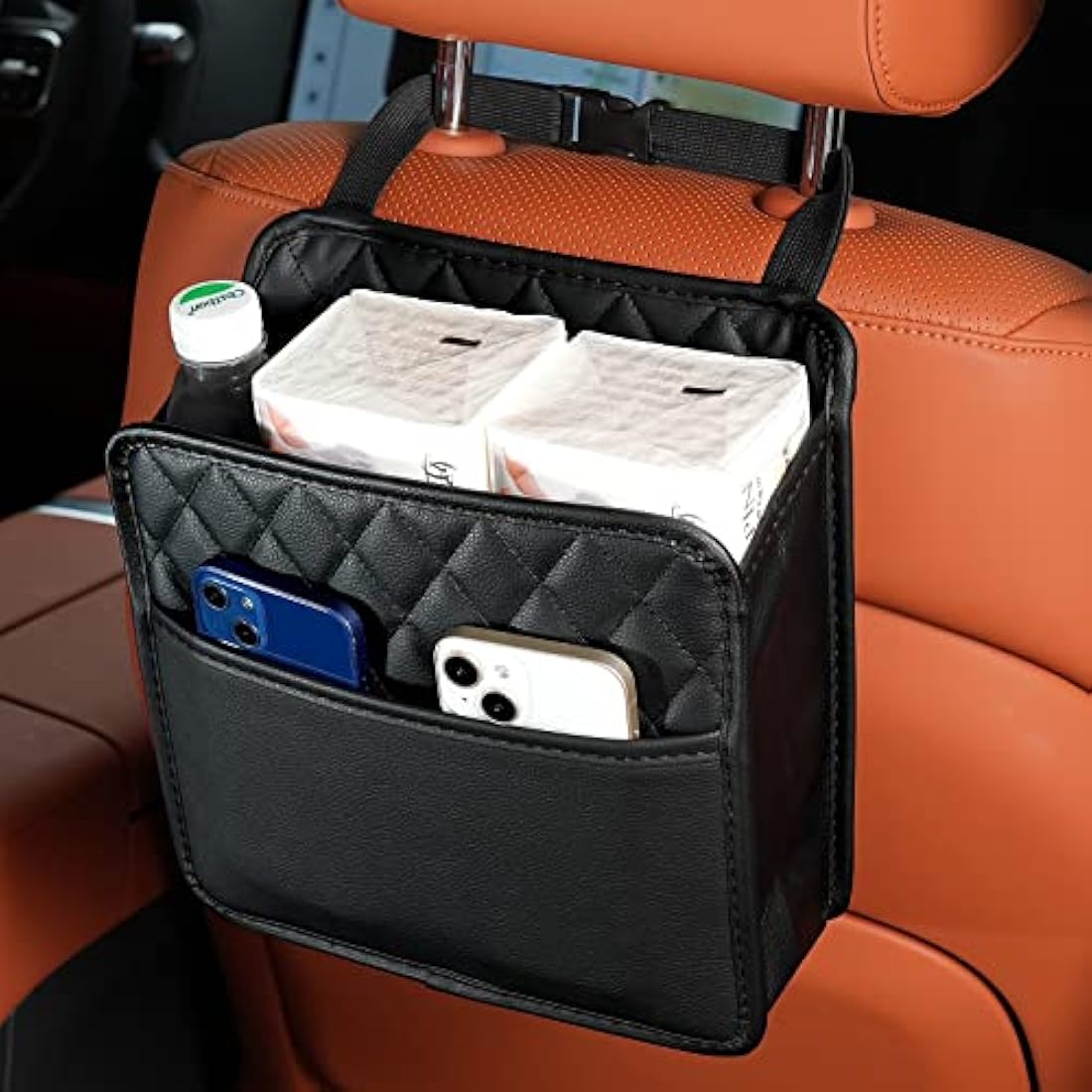 TeTupGa Car Seat Back Hanging Bag Car Document Holder Multi-Pocket Bottle Bag Storage Box Organizer Travel Tidy Pouch Pocket Kids