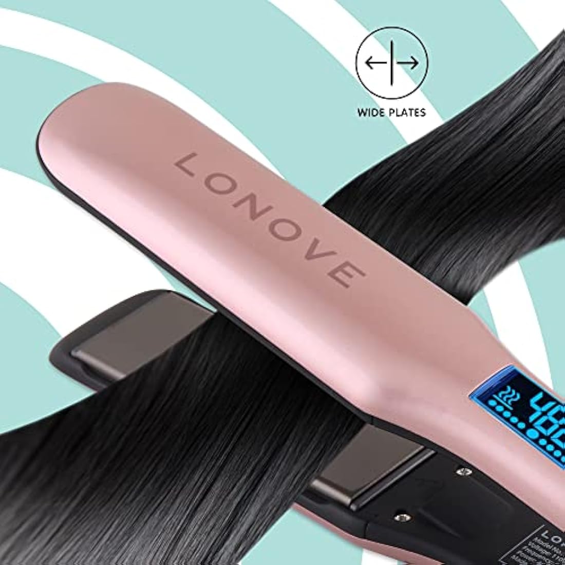 Titanium Hair Straighteners for Thick Hair - Professional Flat Iron Hair Straightener for Women