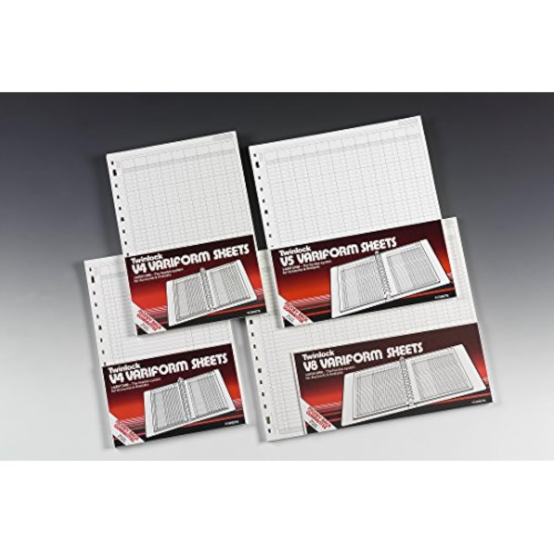 Rexel Twinlock Variform Multi-Ring Binder V8 Cash Refill Sheets 24 Columns, White(Pack of 75)