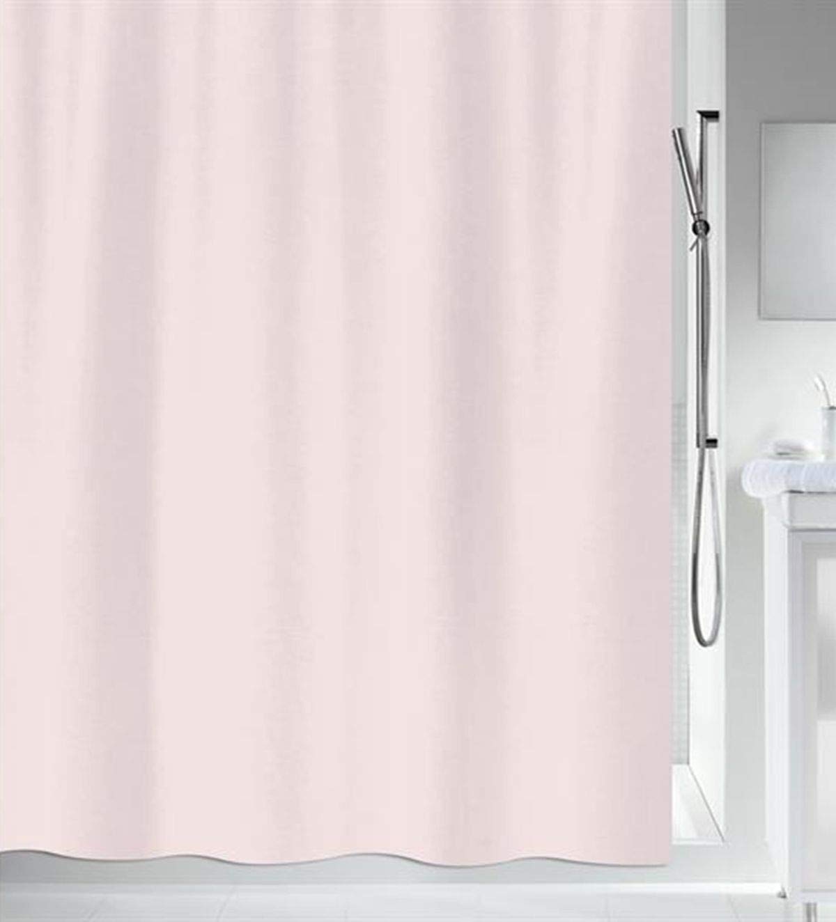Spirella Primo Collection, Textile Shower Curtain, 240 x 180, 100% Polyester, Pink