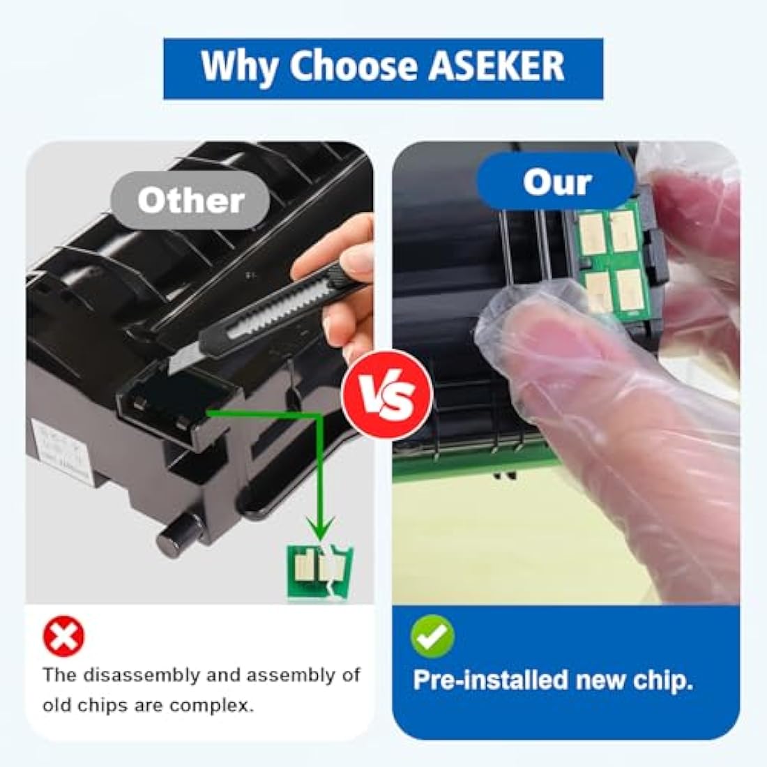 ASEKER B230 B225 B235 Toner Cartridge 006R04400 Remanufactured with New Chip for Xerox B230dni B225dni B235dni Printers High Capacity 3000 Pages Replace 006R04499