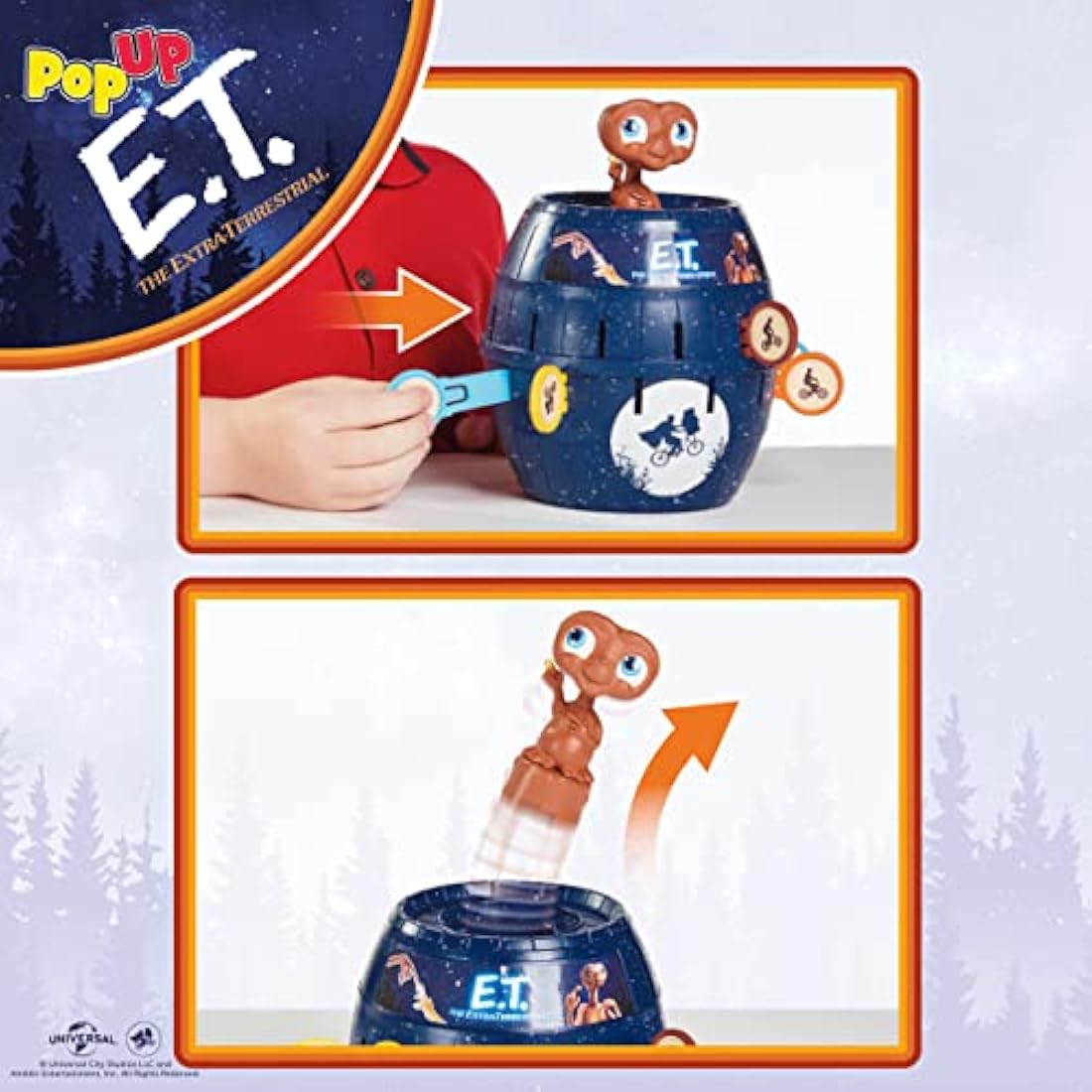 TOMY T73418 Pop Up E.T. Family & Preschool Kids Board Game, 2-4 Players, Suitable For Boys & Girls Aged 4+