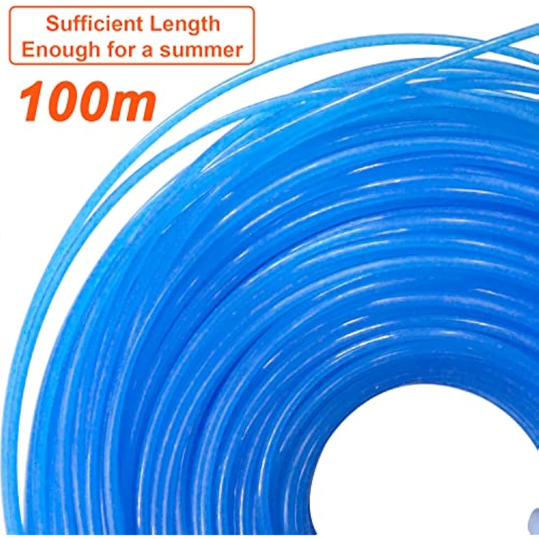Zeqeey Grass Strimmer Line Diameter 1.6mm Length 100m Nylon Round Rope Grass Weed Trimmer String Line for Park Garden Yard Field Lawn, Blue