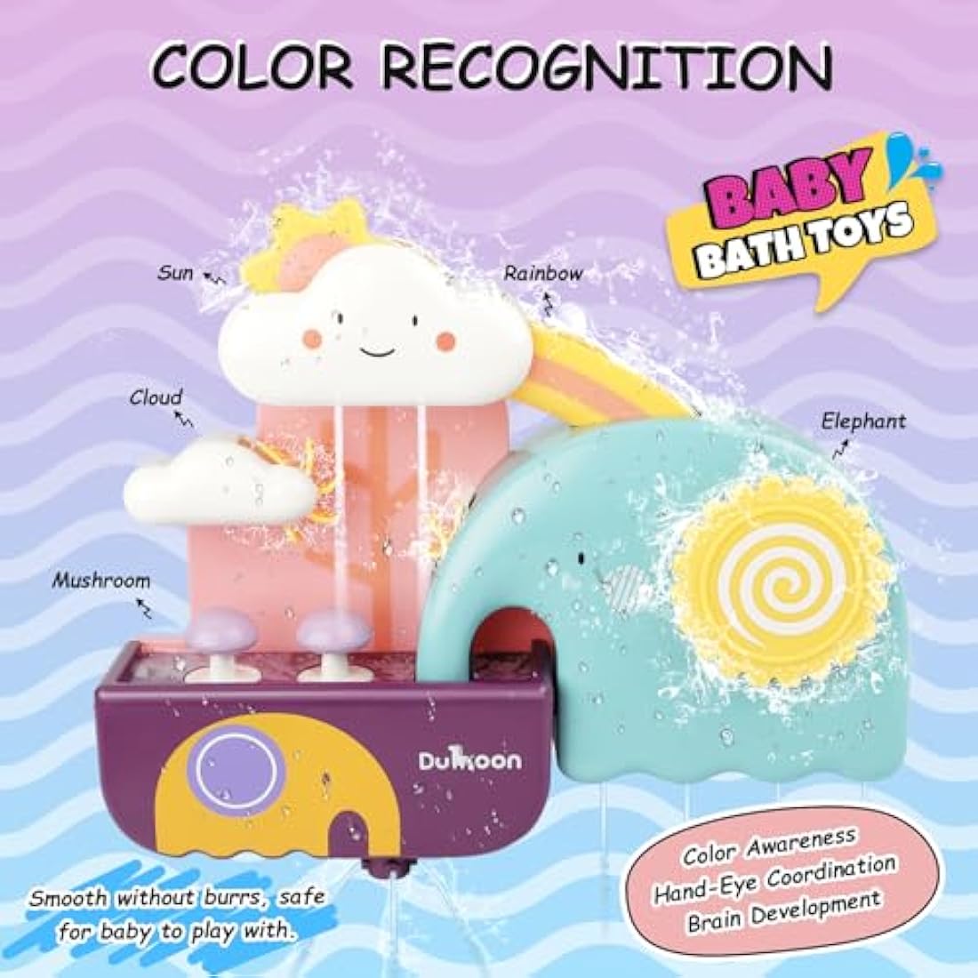 GILOBABY Baby Bath Toys Game, Shower Bath Toys for 1-3+ Year Olds, Waterfall Water Station with Cup