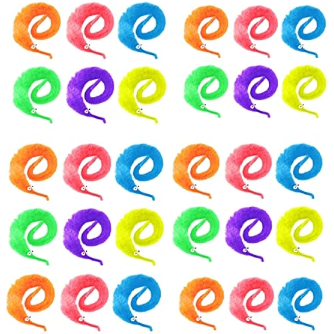 JZK 30 x Magic twisty wiggly worm fuzzy worm for kids birthday party favours, party bag fillers, party supplies