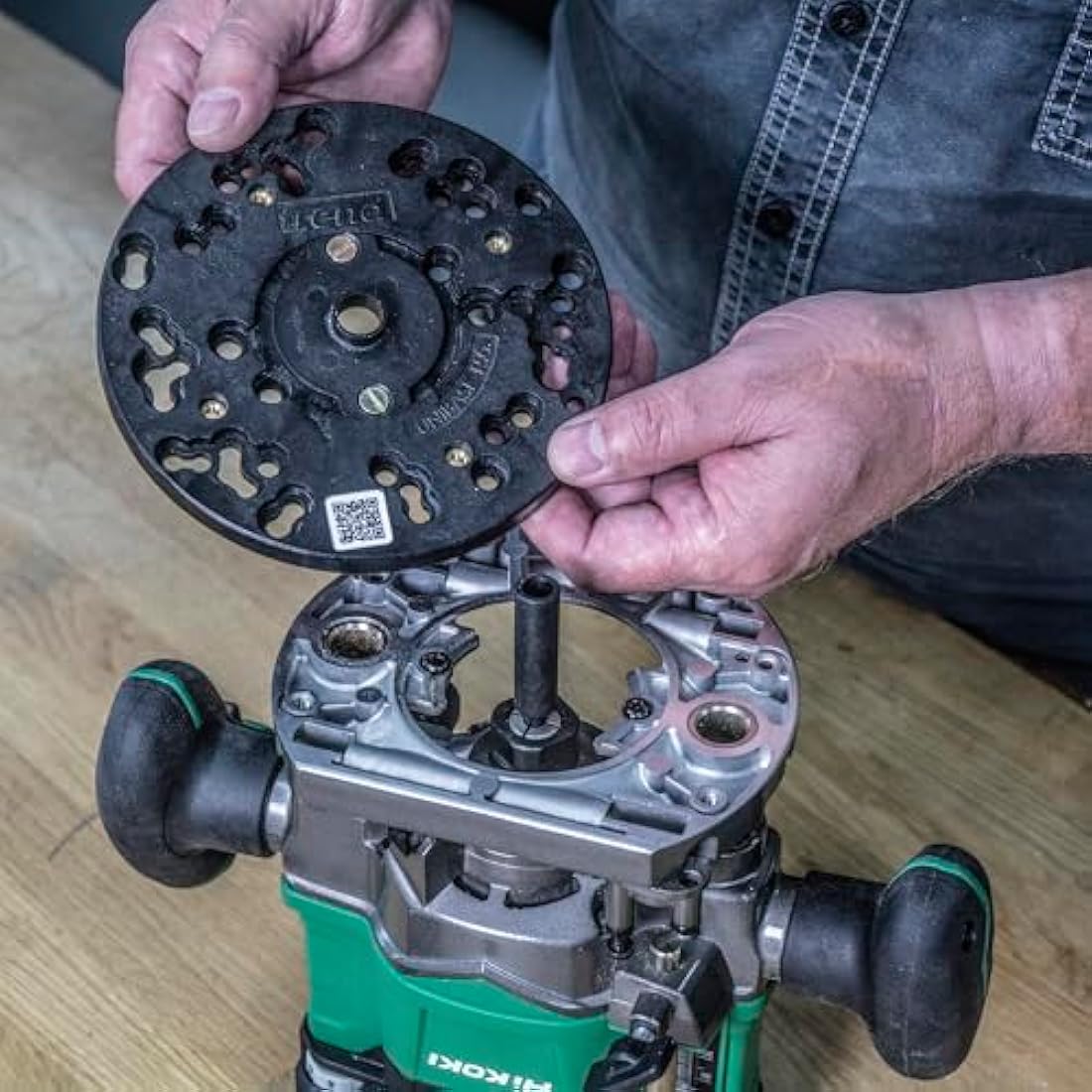 Trend Universal Plunge Router Sub-Base, 150mm, Enhanced Compatibility for 1/4 Inch Plunge Routers, UNIBASE/150