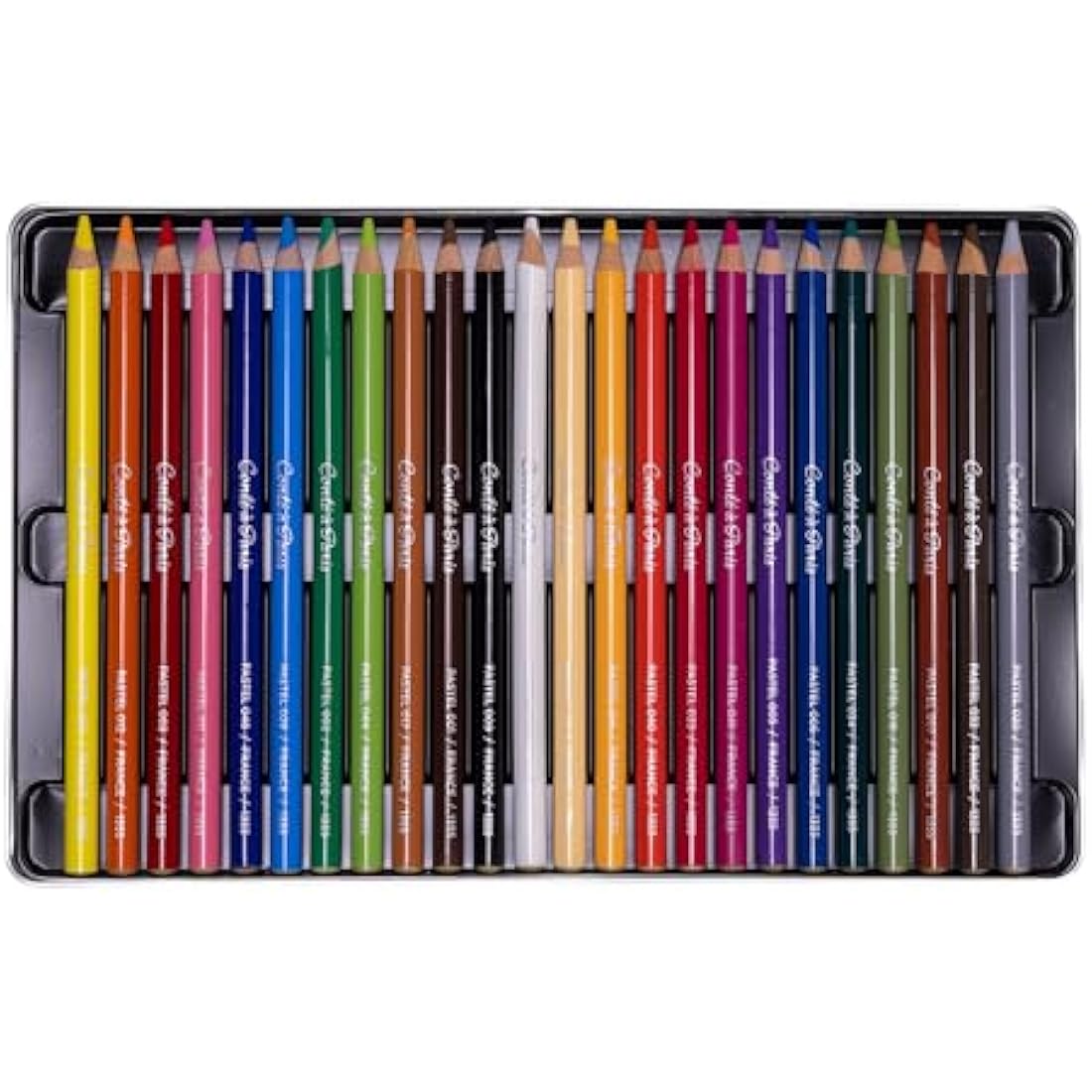 Conte a Paris Pastel Pencil Set - Assorted ,Black/Green/Grey/Yellow,(Set of 24)