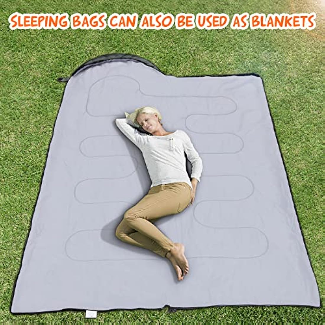 Pystuvo Sleeping Bag for Adults,4 Season Sleeping Bag,Lightweight,Waterproof Indoor & Outdoor Use,Comfortable Sleeping Sackfor Kids,Teens & Adults for Hiking,Backpacking and Camping