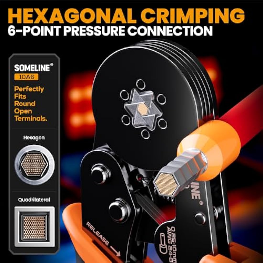 SOMELINE Hexagonal Crimp Tool Kit, 28 Types Ferrules, 0.25-10mm² Hexagonal Ferrule Pliers, Crimping Pliers, Ferrule Crimping Tool, Wire Crimping Tool