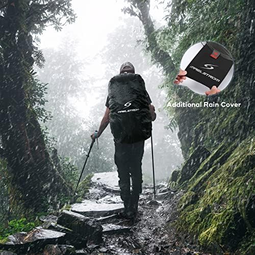 Maelstrom Hiking Backpack, Camping Backpack, 40L/50L Waterproof Hiking Daypack with Rain Cover, Lightweight Travel Backpack