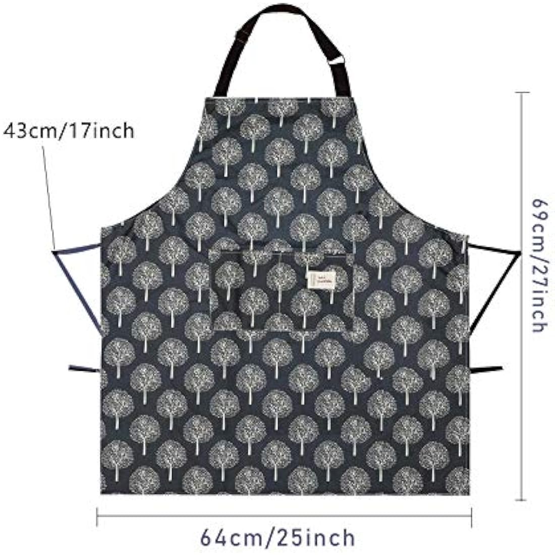 YuZhou 2Pcs PVC Apron for Women Waterproof Plastic Kitchen Cooking Apron with Pocket Wipe Clean Wipeable Coated Apron Chefs Pinafore for Baking Grilling Household Cleaning Dishwashing