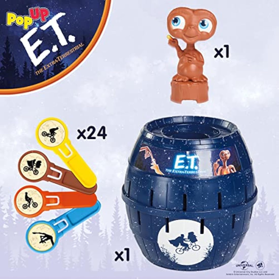 TOMY T73418 Pop Up E.T. Family & Preschool Kids Board Game, 2-4 Players, Suitable For Boys & Girls Aged 4+