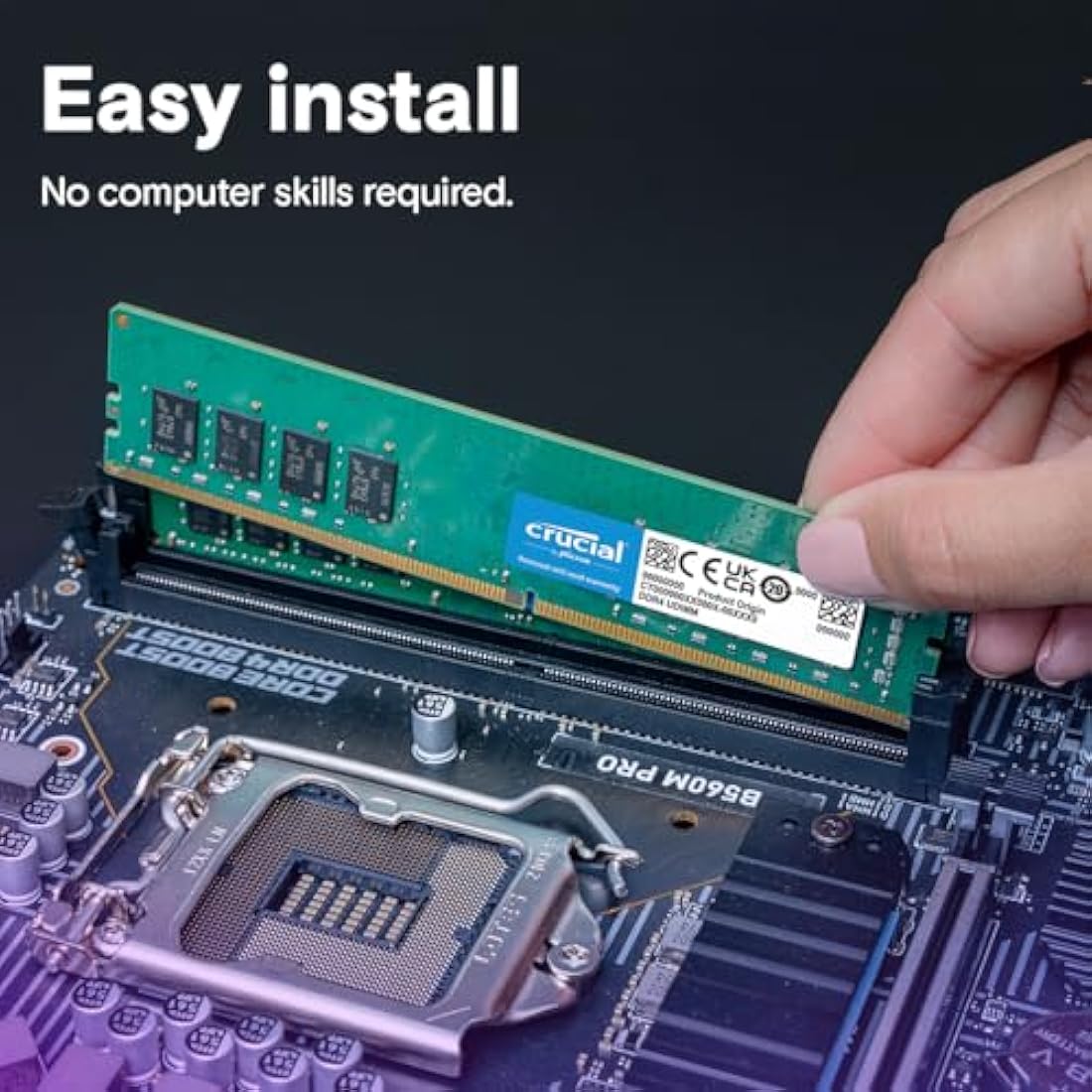 Crucial RAM 32GB Kit (2x16GB) DDR4 3200MHz CL22 (or 2933MHz or 2666MHz) Desktop Memory CT2K16G4DFRA32A