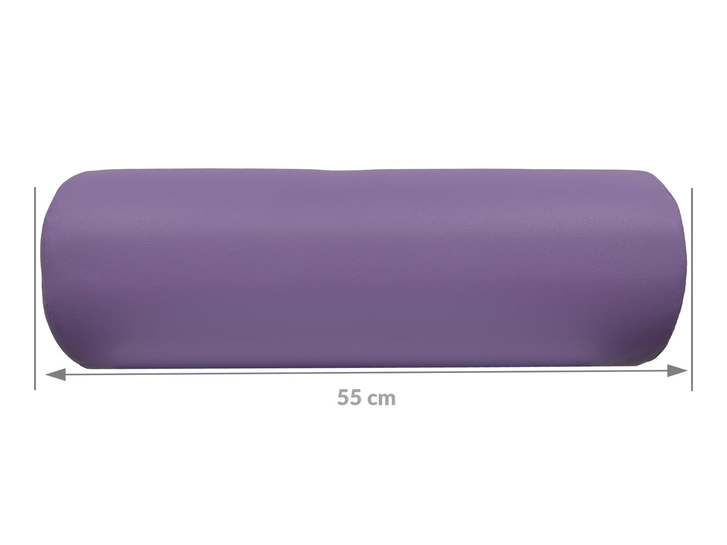 QUIRUMED Roller Cushion, 55 x 20 cm, Purple, Leatherette, Ergonomic, Foam Filling, Yoga, Fitness, Massage