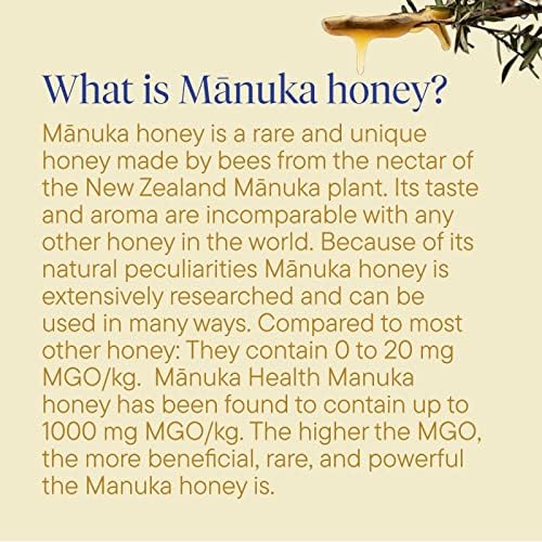 Manuka Health MGO 250+ Manuka Honey 250 g, 100 Percent Pure New Zealand Manuka Honey with Methylglyoxal