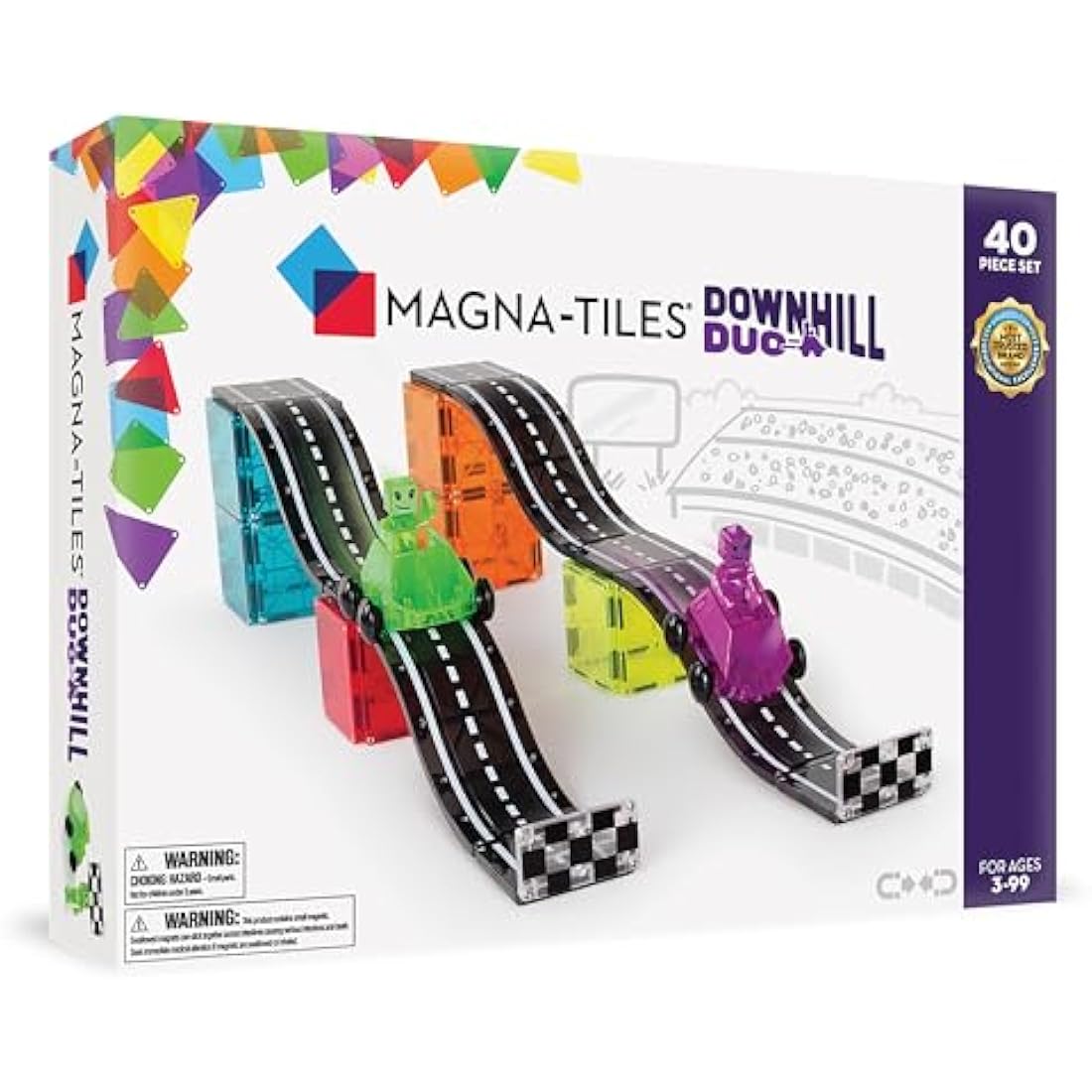 Magna-Tiles Downhill Duo 40-Piece Set, Black