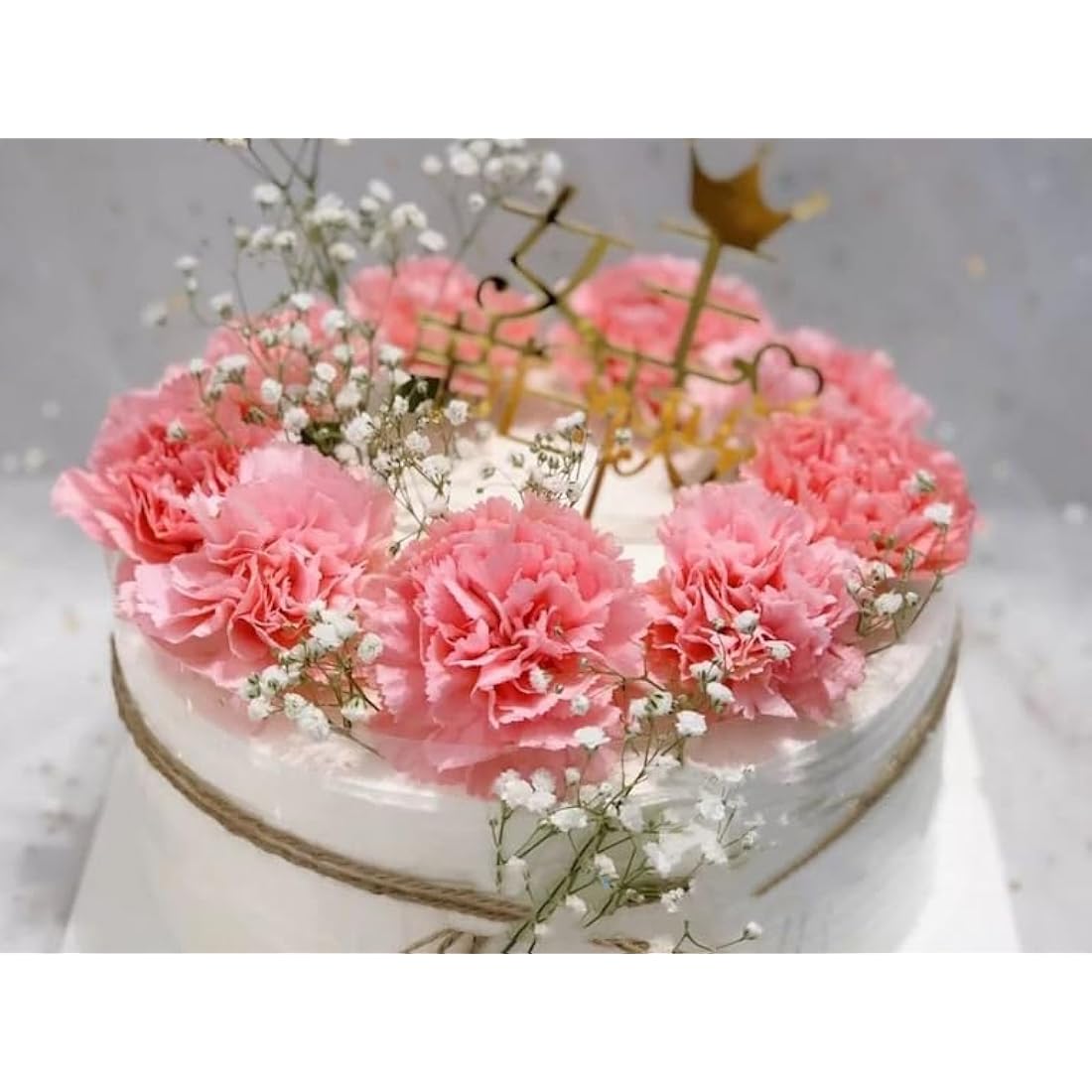Rikyo 11inch Bouquets 10 Stem Carnations,Outdoor No Fade Artificial Flower,Mini Carnation Silk Petals Fake Flowers Forever Plants for Photo Props Home Party and Wedding Holding Flowers(Red)