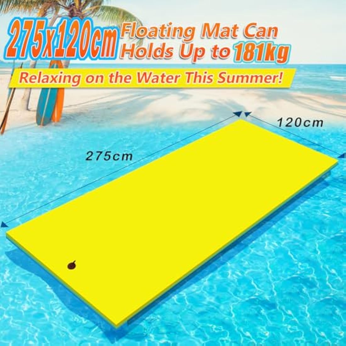 CTSC Floating Mat - Floating Island - 3-Layer Floating Water Mat, Water Trampoline for Kids and Adults, Tear-Resistant XPE Foam Mat for Lake Beach Ocean Pool