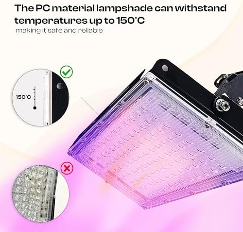 Caydo 50W LED UV Screen Printing Light with Black Light Stand and Instructions, Exposure Unit for Screen Printing and Cyanotypes