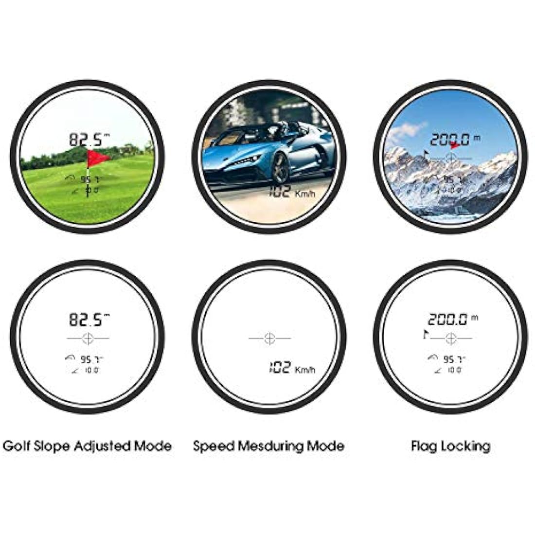 Mileseey Professional Precision 660Yards Golf Range Finder with Slope Compensation,±0.55yard Accuracy,Flag Pin Lock,6X Magnification,Scan Measurement