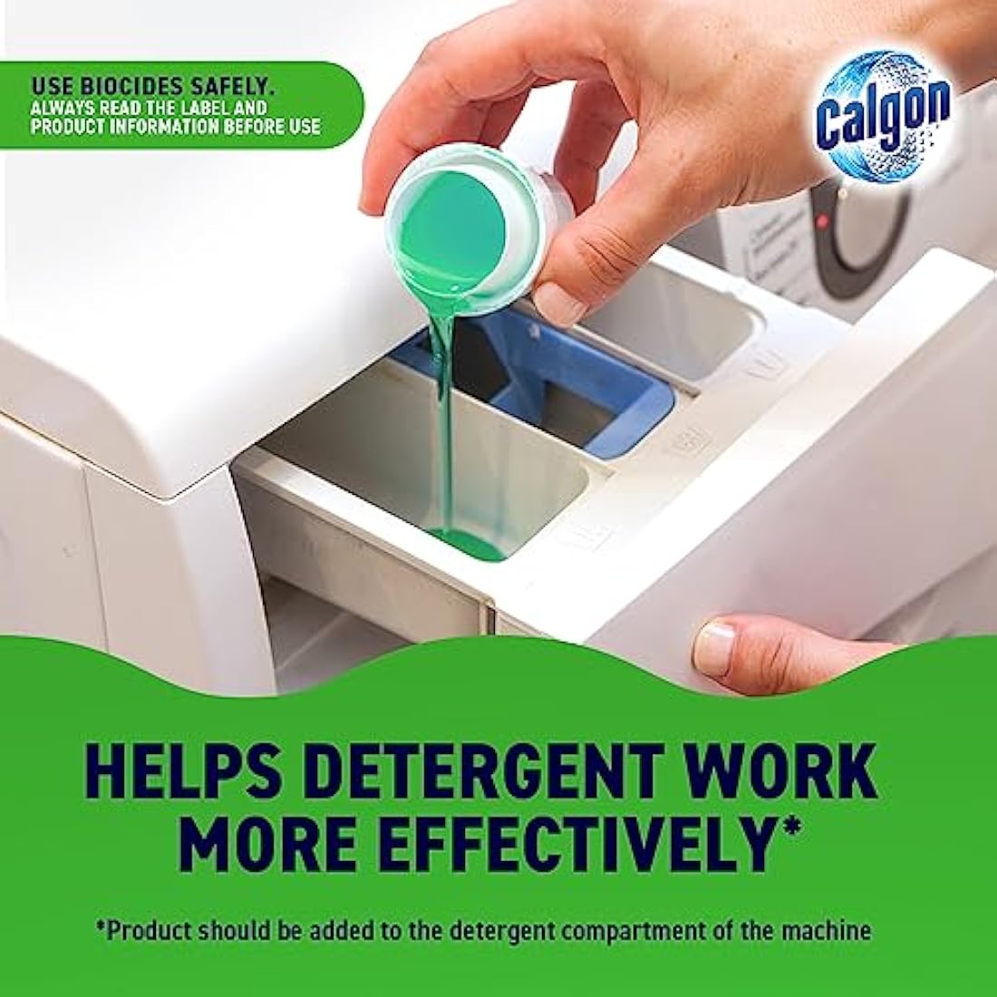 Calgon Antibacterial Washing Machine Cleaner & Water Softener Gel, 750ml, Pack of 6, Kills 99.9 percent of Bacteria in Your Washing Machine, Limescale and Rust Remover, Deep Clean, 90 Washes