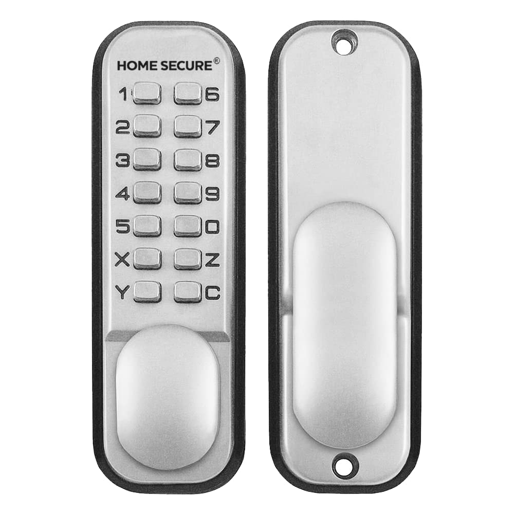 Home Secure? Keyless Mechanical Code Door Lock ? Push Button Combination Door Lock for Internal & External Doors, Reversible Left or Right,