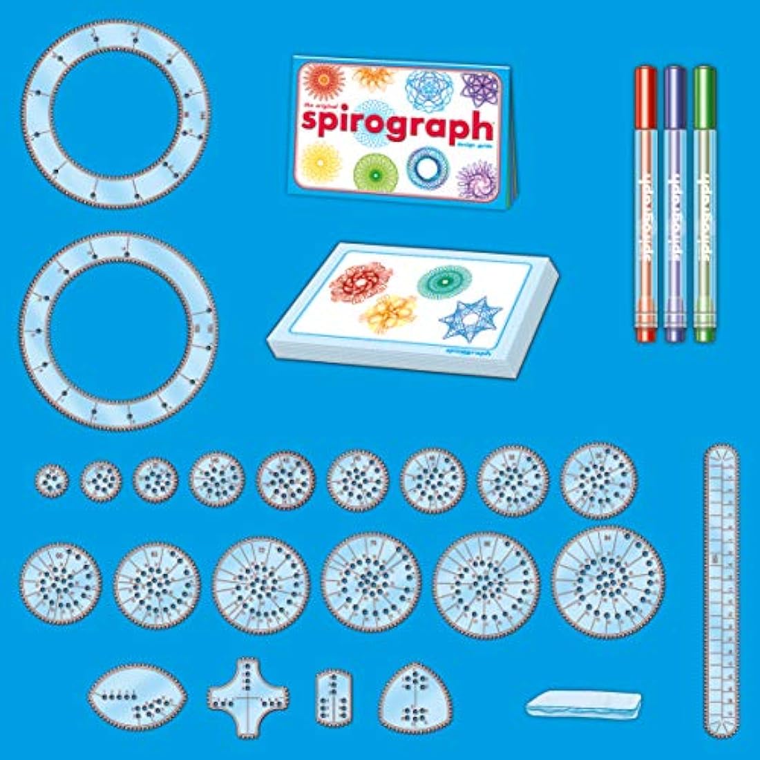 Spirograph Deluxe - Spirographe Enfant 8 Ans | Mandala Designer | Kit Mandala Enfant | Kit Mandala Adulte | Kit Dessin Enfant | Jeu Creatif Fille 8 Ans ou Plus