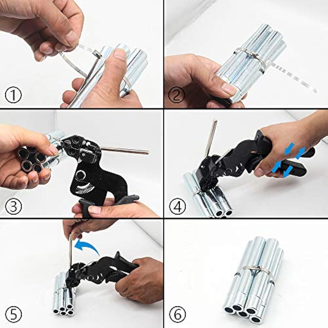 Metal tie wrap Gun, Dechengbao Stainless Steel Cable Tie Gun and Zip tie Tool,Cable Tie Tool for Stainless Steel Cable Ties,Metal Cable tie Gun