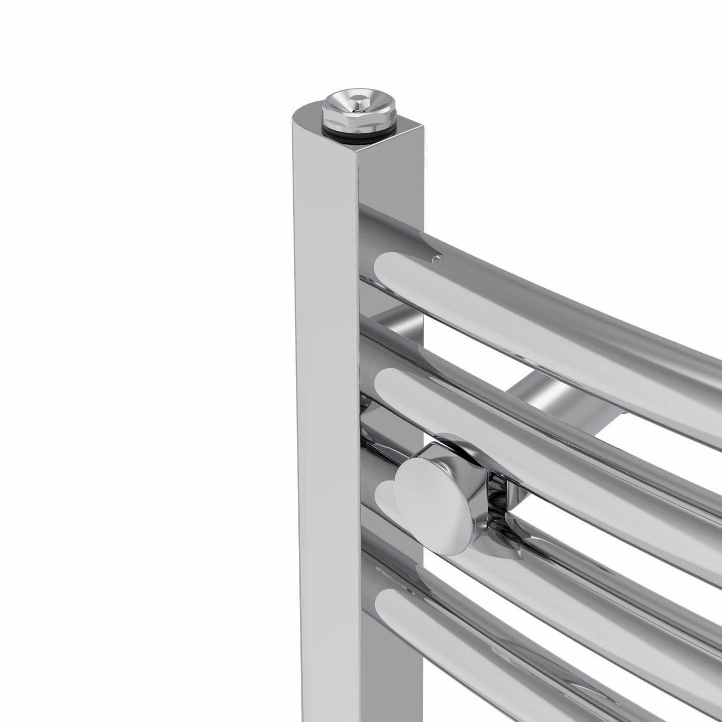 Warmehaus Curved Heated Towel Rail Radiator Ladder Chrome 1600x300mm