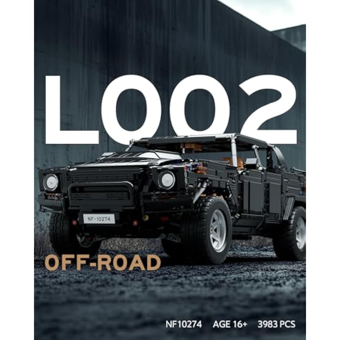 Nifeliz L002 OFF-ROAD Truck Model Car Building Set, 1:8 Scale Collectible Off-road Gift for Adults and car lovers, Technical Truck to Build or Display (3983 PCS, NF10274)