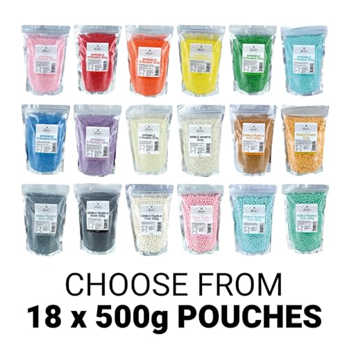Culpitt Select Sprinkles | Edible Cake Sprinkle Decorations for Cakes, Cupcakes, Cookies, Ice Cream, and Desserts | 500g