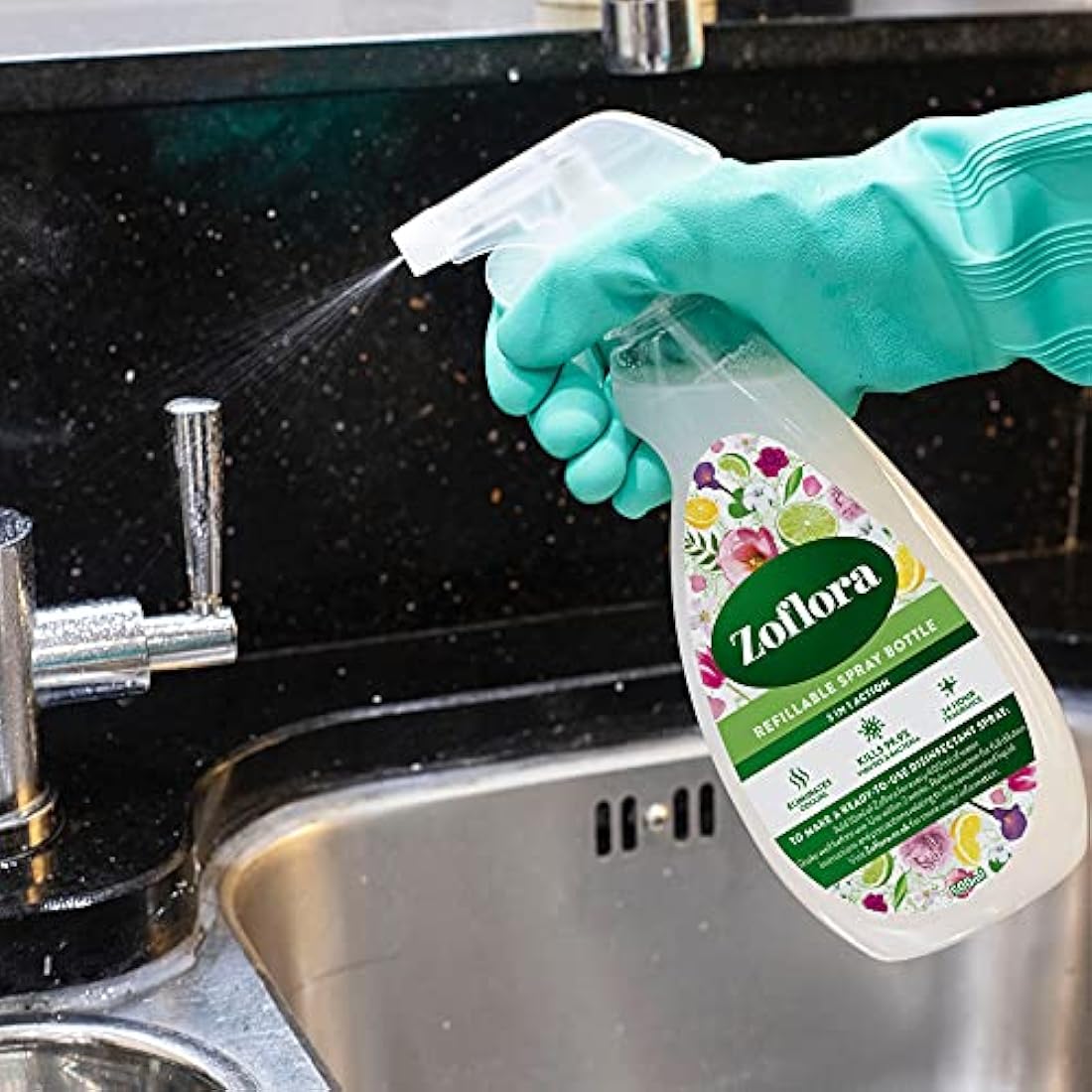 Zoflora Fresh Home Mountain Air Concentrated Disinfectant Liquid, Pack of 6 x 500ml,Pet-Safe Multi-Surface Cleaner, Antibacterial, Kills 99.9% of Germs