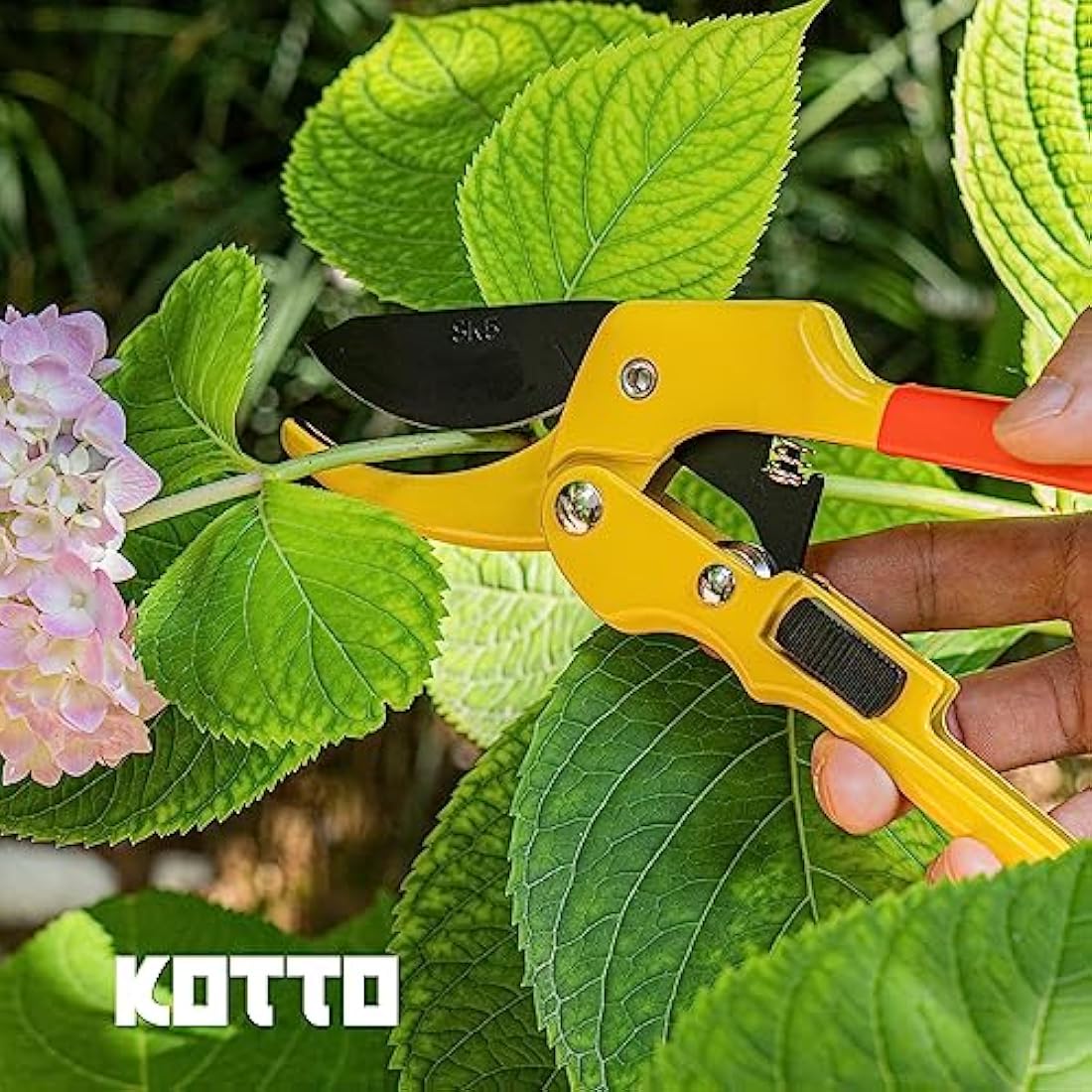 KOTTO Garden Secateur, Stainless Steel Pruning Shear, Professional Heavy Duty Tool Scissor for Plants, Hedges, and Flowers