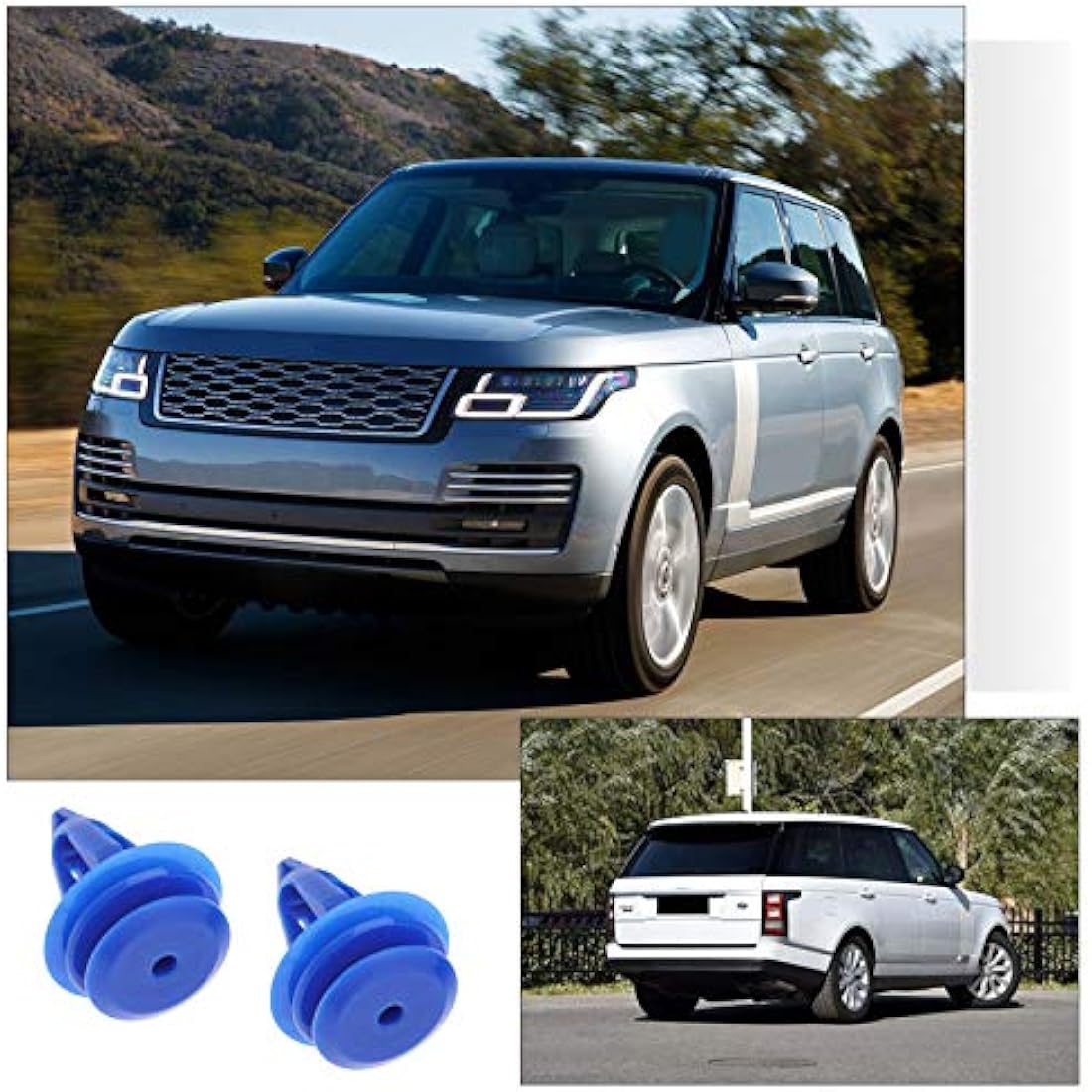 YINETTECH 50x Car Trim Clip Retainers LR027255 Blue Plastic Front Rear Wheel Arch Moulding Fasteners Compatible with Range Rover Evoque