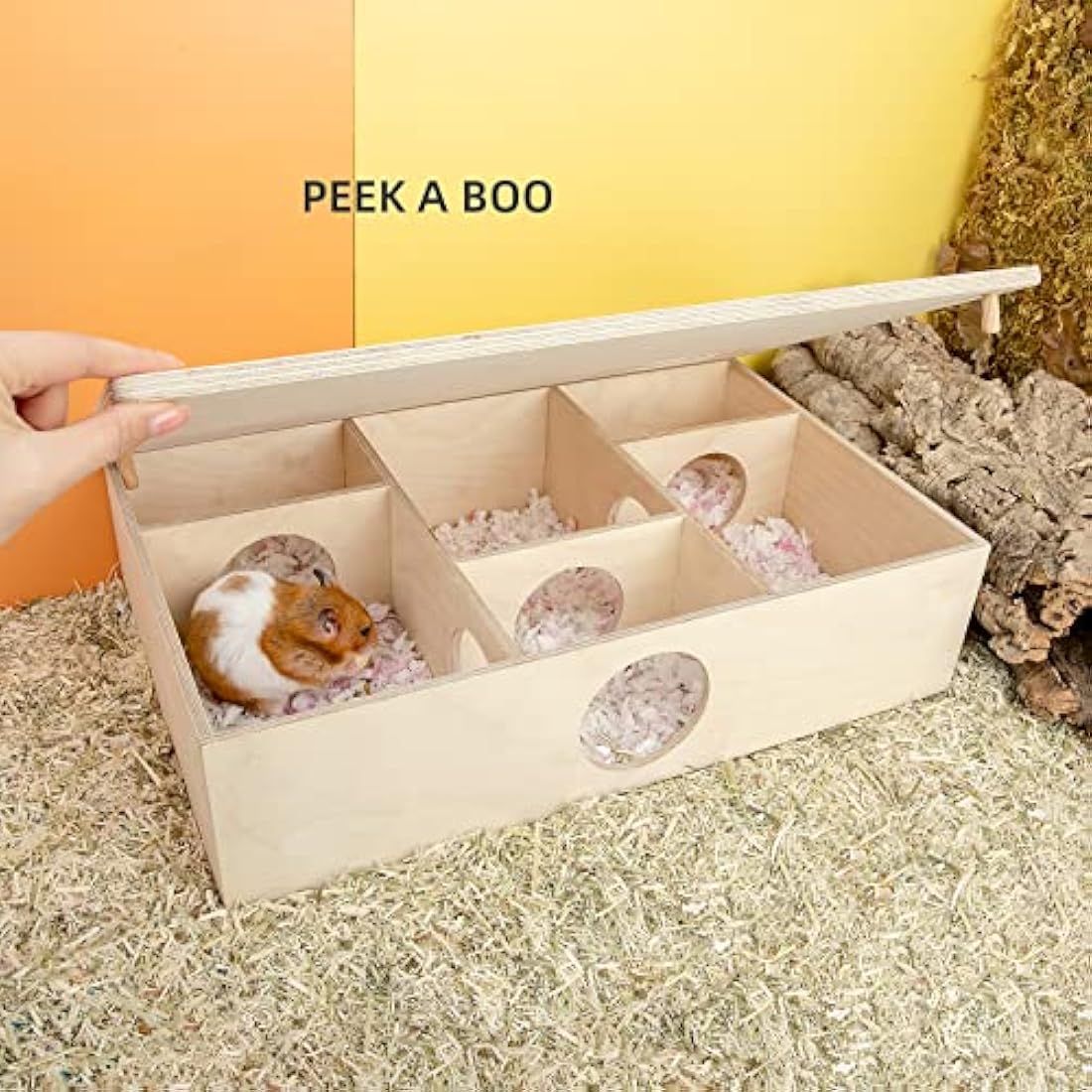 Niteangel Multi-Chamber Hamster House Maze - Multi-Room Hideouts & Tunnel Exploring Toys for Hamster Gerbils Mice Lemmings(6-Room Large)
