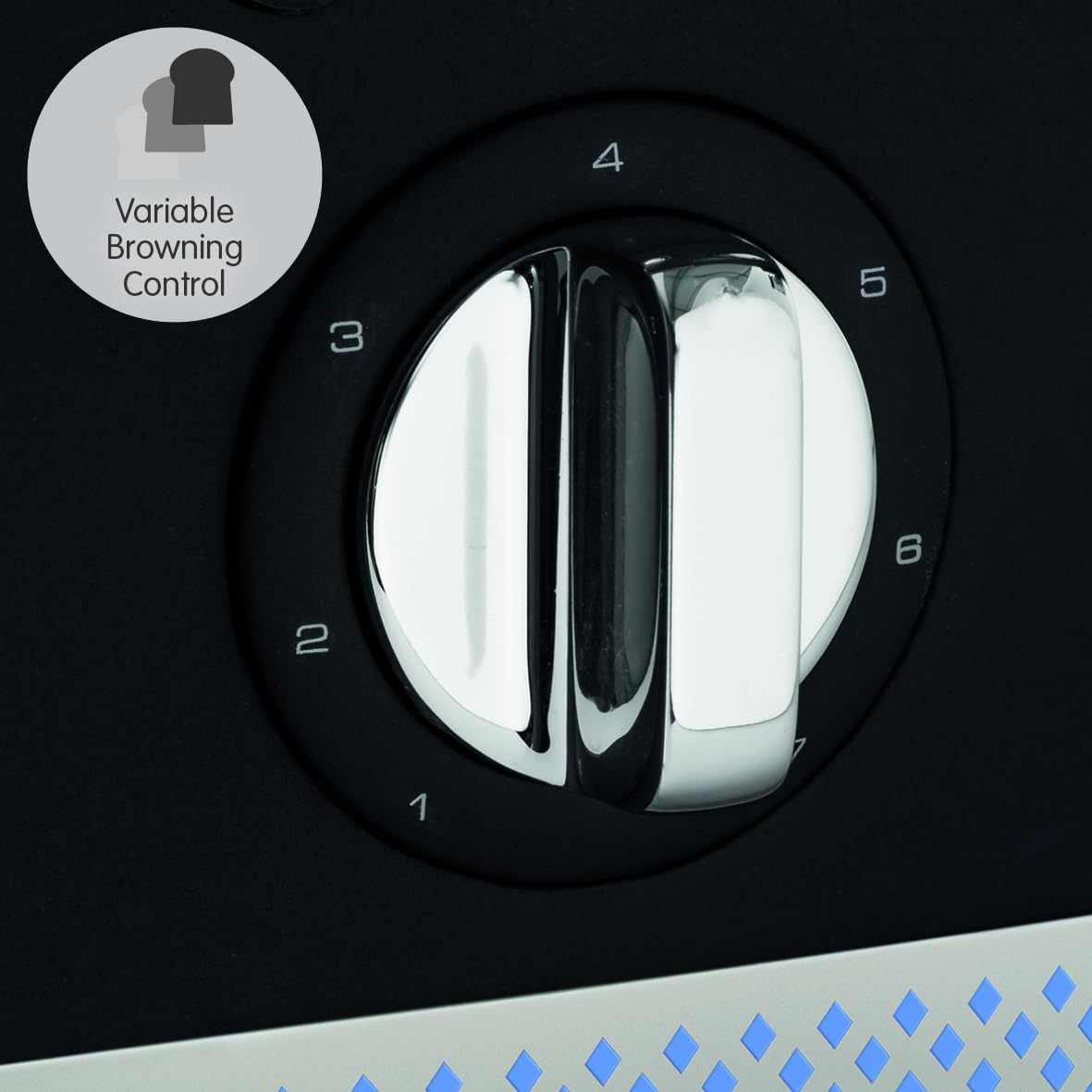 Morphy Richards Illumination 4 Slice Toaster, 7 Toast Settings, Browning Controls, Variable Width Slots, Auto Pop-up, Removeable Crumb Tray, Cord