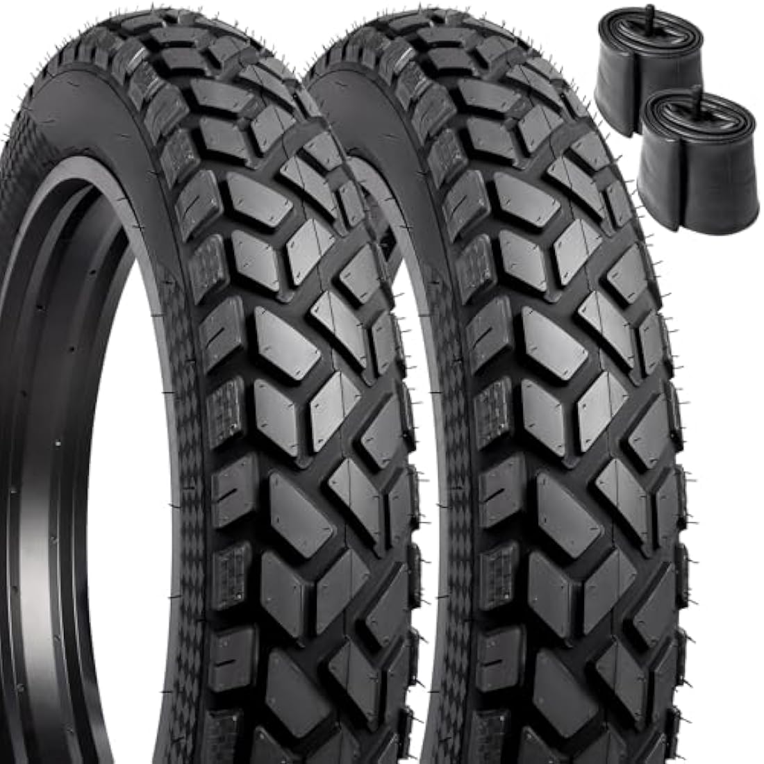 YunSCM 20'' Fat E-Bike Tyre 20x4.0 Tires 102-406 with 20 inch Heavy Duty Inner Tube 20x3.5/4.0 AV32mm Schrader Valve Compatible 98/100-406 Road Bike/E-Bike 20x4.0 Fat Tyre and Tube