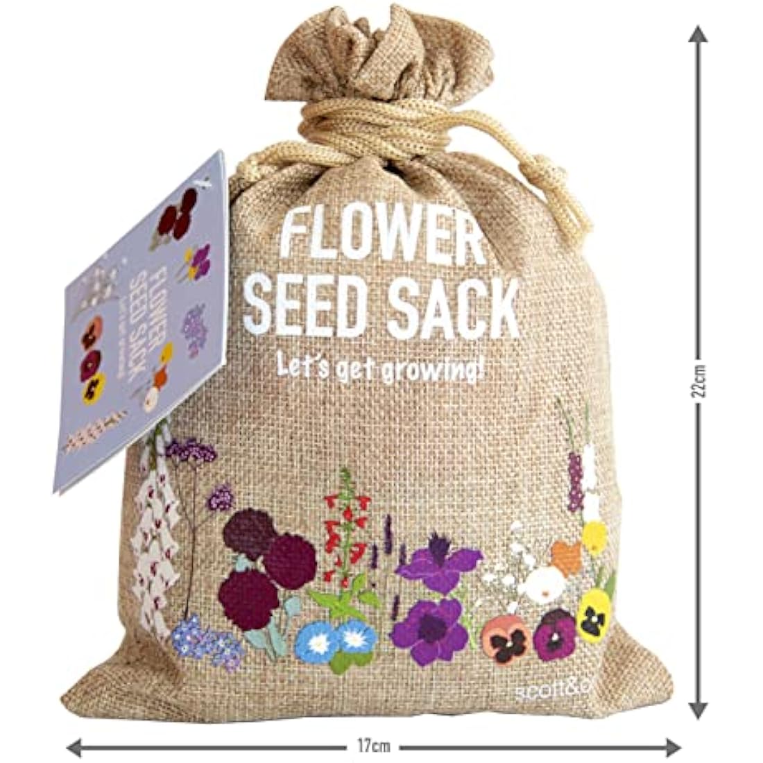 Scott&Co. Flower Seed Variety Pack - 30 Different Varieties of Flower Seeds to Grow Your Own. Butterfly and Bee Attracting, Grow Indoor and Outdoor. Mother's Day Gifts for Women and Men.